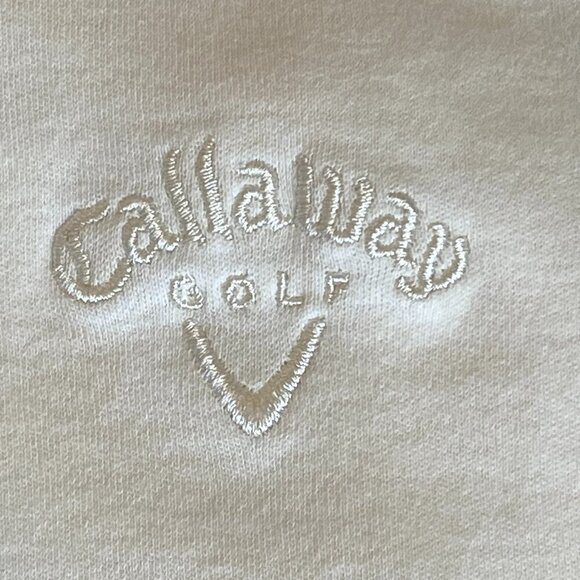Men's Callaway Golf Sport Long Sleeve Polo Shirt Cream XL #345E - Picture 5 of 10
